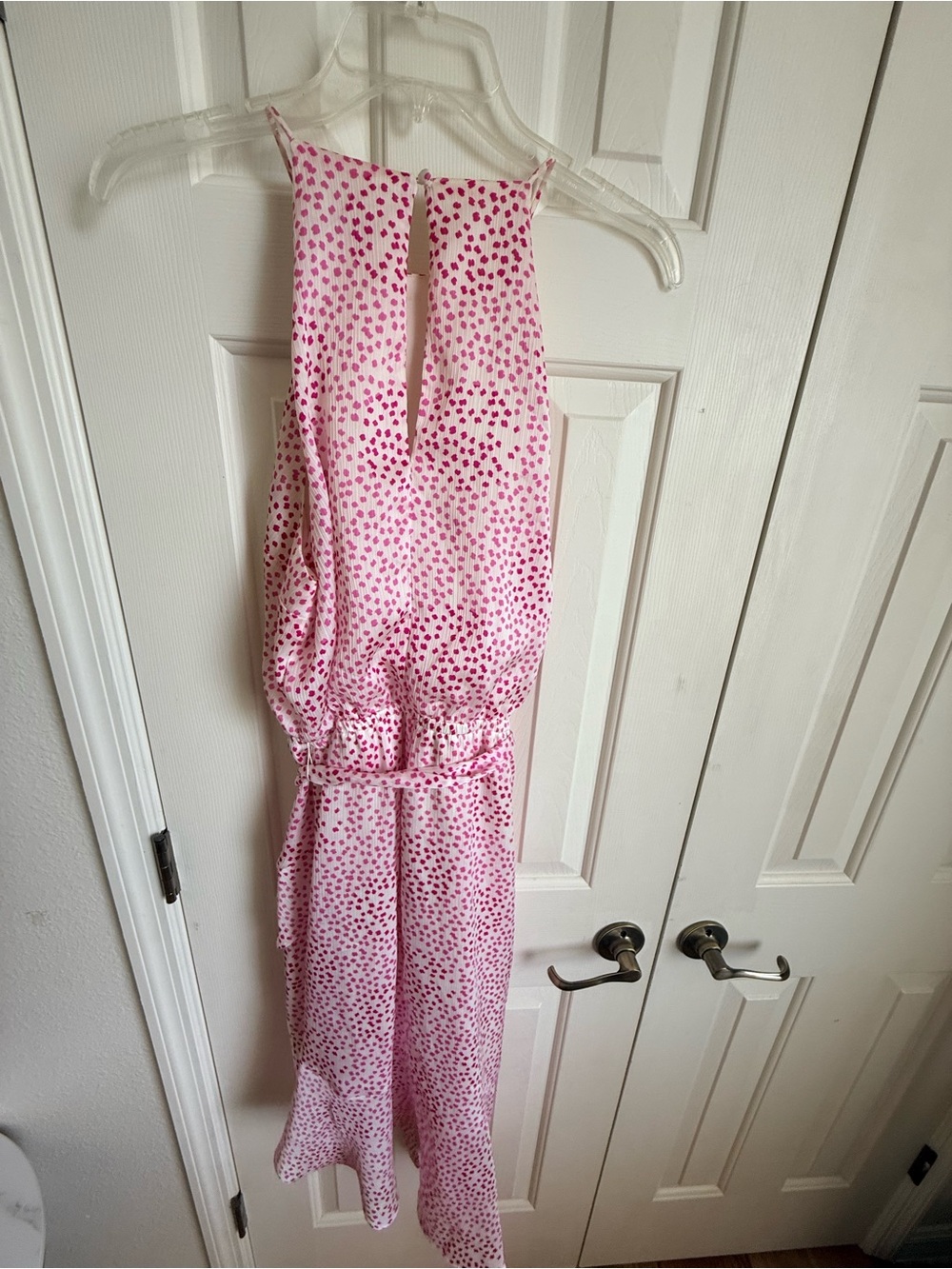 Express Pink Heart-Print Halter Dress for Women